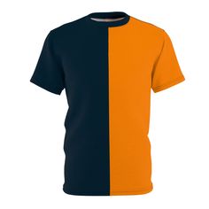 Uniquely textured, thick microfiber knit fabric of this high quality t-shirt wicks perspiration rapidly away from the skin, drawing it to the surface where it quickly evaporates.  100% Polyester Light fabric Regular fit Tagless Runs true to size Orange Crew Neck T-shirt With Moisture-wicking, Orange Crew Neck Top For Sports Events, Navy Moisture-wicking T-shirt For Sports, Orange Short Sleeve Tops For Sports Events, Navy Moisture-wicking Short Sleeve T-shirt, Navy Crew Neck Jersey Top, Sporty Orange Crew Neck Shirt, Skin Drawing, Half And Half