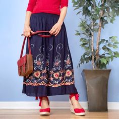 This Is An Absolutely Gorgeous Boho Skirt; Soft, Wide Elastic Waistband (Can Also Be Worn As Dress), Lined, New With Tag; The Label Says One Size, But I'm Listing It As A Size S, Please Read Measurements. Measurements (Laid Flat): Length 36", Waistband Not Stretched 12" (Stretches Easily To 14.5") Vacation, Summer, Romantic, Feminine, Gypsy, Cottagecore, Breezy, Flowy Casual Embroidered Relaxed Skirt, Casual Relaxed Embroidered Skirt, Casual Embroidered Relaxed Fit Skirt, Casual Embroidered Tiered Skirt Bottoms, Casual Embroidered Tiered Skirt, Casual Blue Skirt With Floral Embroidery, Traditional Embroidered Flowy Skirt, Traditional Blue Bottoms With Floral Embroidery, Casual Embroidered Blue Skirt