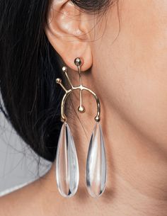 MARJA EARRING // CASTLECLIFF – CASTLECLIFF || Sustainably Crafted Jewelry, Handmade in NYC Mobile Earrings, Clear Aesthetic, Sculptural Jewelry, 2022 Style, Woman Jewelry, Silver Statement Earrings, Modernist Jewelry, Unusual Earrings, Unusual Jewelry