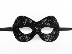 Pure black handmade Venetian style masquerade mask. Front surface is completely covered with shimmering sequins. Back surface is covered with fabric for comfortable use. Your order will be delivered within with online tracking by DHL or UPS or FedEx. Ribbons are added both sides to tie. Base mask is made of plastic. Standard size fits most (for women). This classical Venetian mask is perfect for any costume or Halloween party, masquerade, carnival, wedding, prom. I recreate this design after eac Mask For Masquerade Ball, Masquerade Ball Prom, Mask For Masquerade, Masquerade Halloween Costumes, Black Masquerade, Black Masquerade Mask, Mask Venetian, Glitter Halloween, Prom Costume