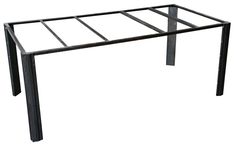 a metal bed frame sitting on top of a white floor