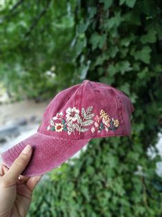 Embroidery Caps, Boho Hat, Yarn Thread, Embroidered Hat, Embroidered Baseball, Women Birthday, Embroidered Caps, Embroidered Baseball Caps, Hand Embroidery Art