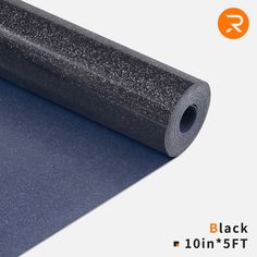 a roll of yoga mat with black glitter on it