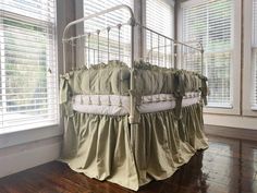 Sage Green Crib Bedding Set Green Nursery Bedding Set, Green Nursery Bedding Boy, Sage Green Nursery Boy Cribs & Toddler Beds, Green Nursery Cribs & Toddler Beds, Sage Green Nursery Boy Bedding, Sage Green Crib, Green Crib Bedding, Green Baby Bedding, Farmhouse Crib