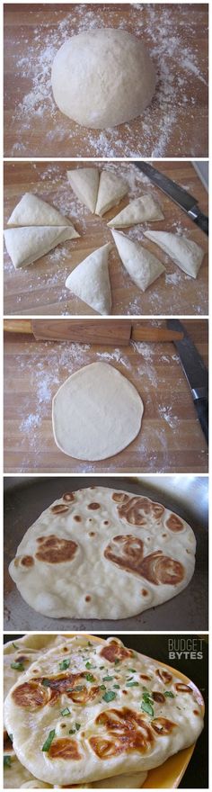 the process of making tortillas is shown here