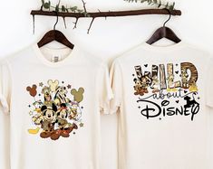 Wild about Disney Animal Kingdom Comfort colors Shirts, Animal Kingdom Custom Name Shirts, Animal Kingdom Family Matching Shirts, Disney tee. This classic shirt will give your outfit a little flair. Because comfort and design were given careful consideration throughout its creation, it is a versatile choice for both formal and casual settings. Invest in a new wardrobe by using this essential item. #animal kingdom #family #family matching #Shirt #Alwaysky Disney T-shirt With Funny Print For Fan Events, Disney Style White T-shirt With Funny Print, White T-shirt With Funny Print For Disney Fan Events, Animal Kingdom Outfit Woman, Animal Kingdom Outfit, Disney Animal Kingdom Shirts, Disney Animal Kingdom, Animal Kingdom Shirts, Family Matching Shirts