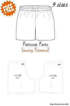 sewing pattern for the shorts with pockets