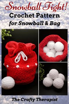 crochet pattern for snowball and bag