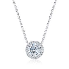 This lab-grown diamond halo necklace in 18-karat white gold embodies the pinnacle of luxury and timeless elegance. This exquisite piece features a dazzling princess cut lab-grown diamond at its center, expertly cut to showcase its exceptional clarity and brilliance. Surrounding the central diamond is a meticulously crafted halo of smaller lab-grown diamonds, each precisely set to enhance the overall sparkle and fire. The pendant is crafted from 18-karat white gold, known for its lustrous finish White Diamond Necklace With Round Cut Halo Design, White Diamond Necklace With Halo Design, Classic Halo Diamond Necklace In Cubic Zirconia, Classic Cubic Zirconia Halo Diamond Necklace, Classic Cubic Zirconia Diamond Necklace With Halo, Classic Cubic Zirconia Diamond Necklace, Classic Diamond White Halo Necklace, White Gold Diamond Solitaire Necklace With Halo Design, Formal Solitaire Necklace With Halo Round Cut