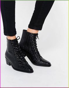 Step up your style game without going broke. Walk In My Shoes, Black Ankle Booties, Boots Ankle, Lace Up Ankle Boots, Fall Shoes, Crazy Shoes, Leather Lace, Boots For Sale, Leather Booties