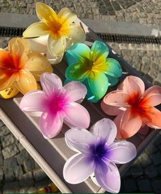 Thinning Thick Hair, Floral Accessories Hair, Hair Claw Clips, Hawaiian Flowers, Flower Clip