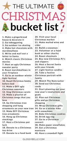 the ultimate christmas bucket list for families to have in their family's holiday spirit