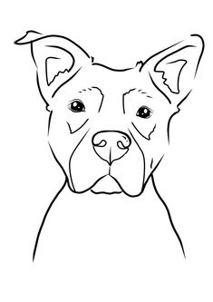 a black and white drawing of a dog's face