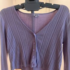 Cropped Button Down, Sweater Cropped, Button Down Sweater, Button Down Cardigan, Sweater Crop, Cardigan Women, Cardigans For Women, Cardigan Sweater, Color Purple