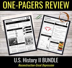 the u s history ii bundle is shown in two separate pages, one with an image of