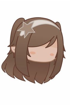 a girl with long hair and a star on her head