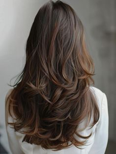 Discover Stunning Layered Haircuts for Long Hair - Embrace the Trend Timeless Long Hairstyles, Layered Hair With No Bangs, Long Layered Haircuts For Long Hair, Long Hair Low Maintenance Style, Long Layered Hair Back View, Layered Back Hair, Layered Hair Long Bangs, Haircut For Straight Hair Women, Long Layered Hair Back