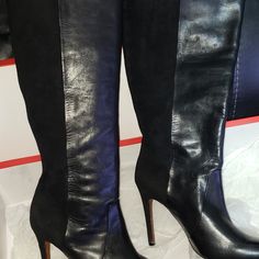 Previously Loved Beautiful Classic Udell Coach Boots,Leather And Suede Knee High, Minor Wear Worn Two Or Three Times , Signs Of Wear On Bottom And Few Scuffs.. Super Comfy And Cute! Comes With Box. Coach Boots, Boots Leather, Ladies Shoes, Coach Shoes, Shoes Heels Boots, Shoes Women Heels, Leather Boots, Knee High, Heeled Boots