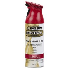 rust - oleeum universal spray paint and primer in one, glosse red