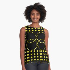 Get my art printed on awesome products. Support me at Redbubble #RBandME: https://www.redbubble.com/i/top/Gradient-and-Geometric-Circle-Pattern-by-Cultradesign/59353180.6AQD3?asc=u Black Sleeveless Top, Black Sleeveless