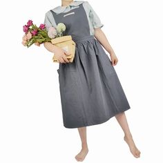 PRICES MAY VARY. ☀Size: Length:39", Width:59". ☀NOTE:this apron suits for weight below 70KG, perfect for slim body. ☀Cross-Back Straps, convenience and comfortable ☀Perfect for gardening, kitchen, chores, artist smocks, or even casual outfit. ☀Package includes: 1pc*Apron √Material composition:  80% cotton and 20% line blended
 √Size:  Length:33", Width:29.1", Shoulder string length: 25.9", this apron suits for weight below 70KG, perfect for slim body
 √Cross Back Apron X-Shaped Apron Daily Chore Artist Smock, Branded Aprons, Cross Back Apron, Vintage Apron, Aprons Vintage, Pinafore Dress, Linen Apron, Cotton Linen, Dining Table In Kitchen