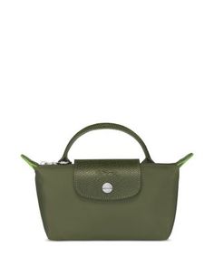 Longchamp Le Pliage Green Mini Pouch Longchamp Pouch, Longchamp Le Pliage Green, Longchamp Mini, My Style Bags, Longchamp Bags, Mini Pouch, Mini Pouches, Longchamp Le Pliage, Green Bag