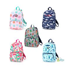 Send them off to school in style with their very own personalized backpack! Our full-sized monogrammed backpacks measure 12" L x 5" W x 17" H. They are made of polyester and have an interior lining with reinforced design for long-term use! Additional features include a front zipper pocket and a side elastic pocket that is perfect for a beverage bottle. With a duel zipper closure and adjustable comfort fit shoulder straps, they'll be ready to tote all of the school essentials! {How To Purchase} 1 Customizable Standard Backpack For School, Personalized Standard Backpack For School, Personalized Student Backpack, Personalized Backpack For Daily Use And Back To School, Preppy Personalized Backpack For Back To School, Customizable Backpack For Everyday Use, Casual Customizable Backpack For Back To School, Personalized Backpack For Students Back To School, Customizable Backpack For Daily Use And Back To School