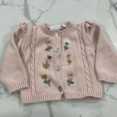 Never Worn (Tags Removed) Elegant Baby Cardigan Size 6 Month. Dusty Pink, Ruffle Shoulders, Flowers On Front, “Mother Of Pearl” Buttons. Gorgeous!! Spring Cotton Cardigan For Playtime, Cute Spring Sweater For Playtime, Pink Sweater For Spring Playtime, Pink Spring Sweater For Playtime, Spring Pink Sweater For Playtime, Cute Spring Cardigan For Playtime, Spring Cotton Sweater For Playtime, Elegant Baby, Month Colors