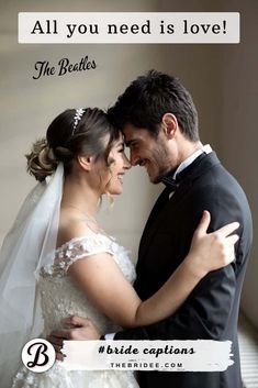 a bride and groom hugging each other with the words wishing you the wedding day and marriage of your dreams