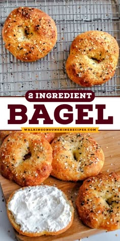 Discover the magic of the 2 Ingredient Bagel Recipe! Perfect for simple back-to-school recipes and breakfast on-the-go options, these homemade bagels made with Greek yogurt and self-rising flour are a must-try. Join the baking adventure and enjoy delicious bread in no time. Pin it now! Water Bagel Recipe, 2 Ingredients Bagels, Bagel With Greek Yogurt, Easy Bagel Recipe No Yogurt, Self Rising Flour Bagels, Bread Maker Bagels, Bagel Recipe Yogurt, Greek Yogurt Bagel Recipe, 2 Ingredient Bagel Bites