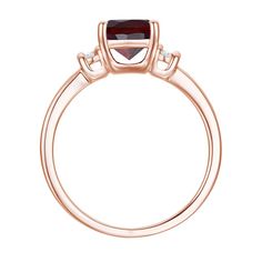 Whether you're celebrating a special occasion, marking a milestone, or simply treating yourself to a timeless and meaningful piece of jewelry, this 14k Rose Gold Over Silver Garnet, Lab-Created White Sapphire Solitaire Ring is the perfect choice. Click on this JEWELRY & WATCHES GUIDE to learn about fit, styles, materials and more! Whether you're celebrating a special occasion, marking a milestone, or simply treating yourself to a timeless and meaningful piece of jewelry, this 14k Rose Gold Over Silver Garnet, Lab-Created White Sapphire Solitaire Ring is the perfect choice. Click on this JEWELRY & WATCHES GUIDE to learn about fit, styles, materials and more! FEATURES Width: 19.0mm Metal: sterling silver Plating: 14k rose gold flash plated Finish: polished Packaging: boxed Nickel freeSTONE D White Sapphire Solitaire Ring, Treating Yourself, Sapphire Solitaire Ring, Sapphire Solitaire, White Sapphire, Solitaire Ring, Garnet, Jewelry Watches, Special Occasion