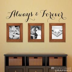 Always & Forever Decal | Gallery Wall Vinyl | Love Quote Bedroom Art Coat Room, Family Gallery Wall, Family Decals, Wall Vinyl Decor, Room Decals, Wall Quotes Decals