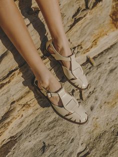 Fisherman Fishing Sandals - Sandale - Hereu - Vêtements femme - By Marie Michel Vivien, Cream Heels, Celine Daoust, Fisherman Sandals, Olympia Le Tan, Caged Sandals, Ancient Greek Sandals, Greek Sandals, In Spanish