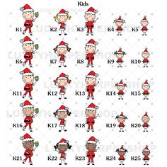 the christmas elves cross stitch pattern is available for all kinds of children's crafts