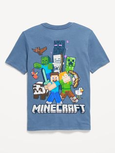 crew neck short sleeves licensed graphic ©2024 Mojang AB.  All Rights Reserved.  Minecraft, the Minecraft logo and the Mojang Studios logo are trademarks of the Microsoft group of companies.  relaxed fit hits below waist this t-shirt uses our standard boys sizingmachine wash according to the care instruction label Minecraft Birthday Shirts Family, Minecraft Birthday Shirt Svg, Minecraft Tshirt Ideas, I Love Miners Minecraft Shirt, Minecraft Shirts, Minecraft Logo, Group Of Companies, Studio Logo, Toddler Boys