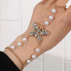 This Unique Piece Is A Wonderful Addition To Your Wardrobe And Your Style; Sure To Get Lots Of Compliments! Can Be Worn On Either Hand! Gsun0y50000hv8u Fruit Bracelet, Single Bracelet, Arm Jewelry, Wide Cuff Bracelets, Hand Wrist, Snake Bracelet, Butterfly Bracelet, Bracelet Ring, Crystal Beads Bracelet