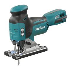 the makita angle grinder is being used to cut metal with a circular blade