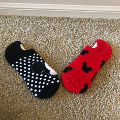 Brand New! Mickey Mouse Shorty Socks. Super Comfy And Good To Wear All The Tome In Sneakers, Boots Or Just Everyday! Reasonable Offers Accepted! Feel Free To Ask Any Questions! Remember Bundle And Save!!! Cute Black Stretch Socks, Cute Stretch Black Socks, Cute Black Non-slip Socks, Playful Black Non-slip Socks, New Mickey Mouse, Sneakers Boots, Ankle Socks, Lady In Red, Black Red