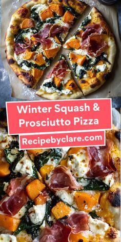 This Winter Squash & Prosciutto Pizza is a comforting blend of sweet squash, salty prosciutto, garlicky kale, and creamy burrata on a crispy crust. Perfect for cozy nights or a gourmet twist on pizza night!

Ingredients:
Toppings:

½ lb peeled winter squash, sliced into thin half-moons
1 bunch kale, stemmed & roughly sliced
8 slices prosciutto di parma
Pizza Base:

2 (7 oz) pizza dough balls
4 oz grated fontina cheese
1 ball burrata cheese
A perfect balance of sweet, savory, and creamy with golden crust—elevate your pizza night with this irresistible recipe!