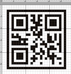 a black and white image of a qr code on a piece of paper with the word