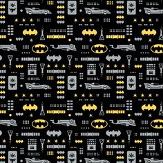 a batman themed wallpaper with cars, bats and stars on the background is black