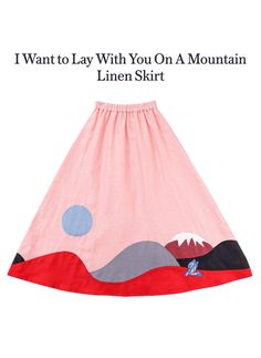 Pink lightweight linen, limited only 50 pieces made Embroidered Skirt For Summer Vacation, Summer Embroidered Pink Skirt, Embroidered Skirt For Vacation, Embroidered Pink Skirt For Summer, Embroidered Pink Summer Skirt, Linen Skirt, The Sea, I Want, Give It To Me