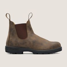 Rustic Brown Premium Leather Chelsea Boots, Men's Style 585 - Blundstone USA Blundstone 585 Rustic Brown, Brown Blundstone, Blundstone 585, Blundstone Style, Australian Boots, Blundstone Mens, Thursday Boots, Blundstone Boots, Botas Chelsea