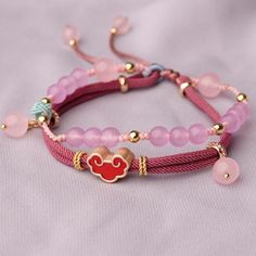 Comfortable, One of Kind. Bracelets online shop,|Pink|Female|Crystal|Bracelets|Chinese Traditional Adjustable Crystal Bracelet For Valentine's Day, Pink Crystal Bracelet Gift, Adjustable Pink Round Jewelry, Pink Adjustable Jewelry, Adjustable Round Pink Jewelry, Pink Round Crystal Bracelet Gift, Pink Adjustable Charm Bracelet For Friendship, Cute Adjustable Pink Jewelry, Trendy Adjustable Pink Gold Jewelry