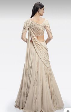 Dotti Dresses, Sari Lehenga, Gaurav Gupta, Western Dresses For Women, Function Dresses, Simple Lehenga, Draped Saree, Lehenga Designs Simple, Latest Bridal Dresses