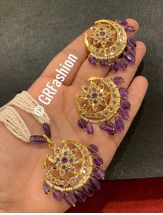 Beautiful traditional gold plated Hyderabadi Polki semi precious stone Jadau set with earrings. Perfect for wedding and parties. Feel free to msg me Please like and check my Facebook page for everyday jewelry updates and join my group too www.facebook.com/GRFashion1 https://www.facebook.com/groups/716870102034581/?ref=share Gold Plated Jewelry Indian, Jadau Set, Nizam Jewellery, Hyderabadi Jewelry, Kundan Choker Set, Kundan Bangles, American Diamond Jewellery, Diamond Earrings Studs Round, Gold Plated Bangles