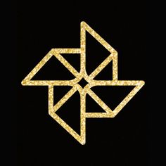 an image of a star made out of gold sparkles on a black background with the word