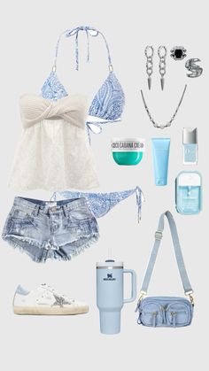 Beachy Y2k, Blue Summer Outfits, Bali Baby, Summer Tips, Shoe Room, Preppy Summer Outfits, Casual Preppy Outfits, Wrap Mini Skirt