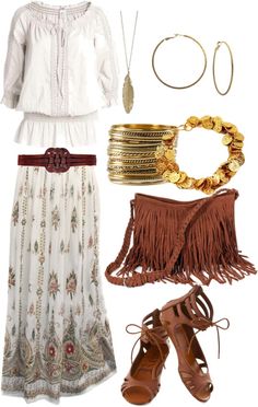 "Gypsy Style" by anesbitt09 ❤ liked on Polyvore Stil Rock, Boho Style Skirts, Looks Hippie, Hippy Chic, Style Hijab