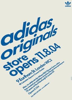 an advertisement for adidas's originals store